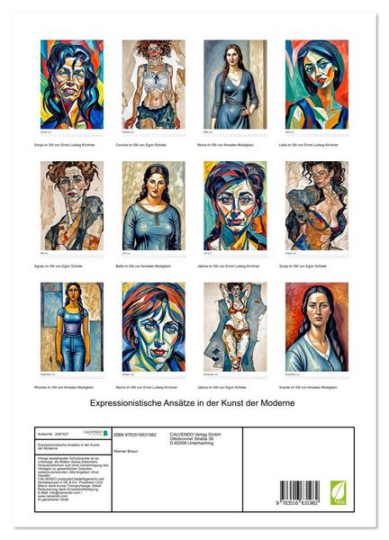 Produktbild: Expressionistische Ans&auml;tze in der Kunst der Moderne (hochwertiger Premium Wandkalender 2026 DIN A2 hoch), Kunstdruck in Hochglanz
