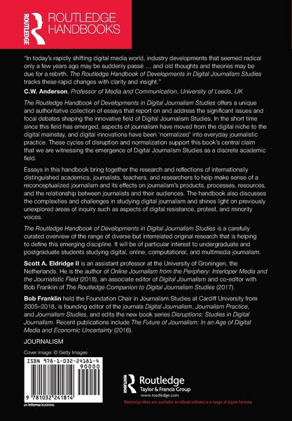 Produktbild: The Routledge Handbook of Developments in Digital Journalism Studies