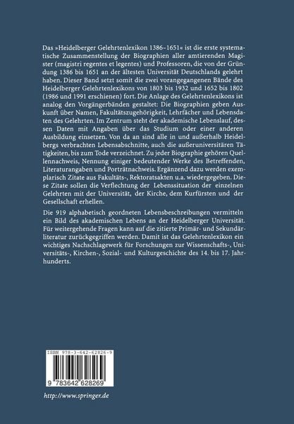 Produktbild: Heidelberger Gelehrtenlexikon 1386&ndash;1651