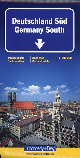 Produktbild: KuF Deutschland Stra&szlig;enkarte S&uuml;d