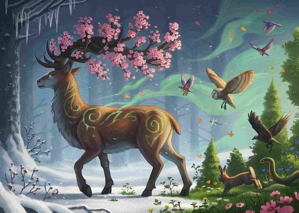 1000 Teile Puzzle Magischer Hirsch OVP