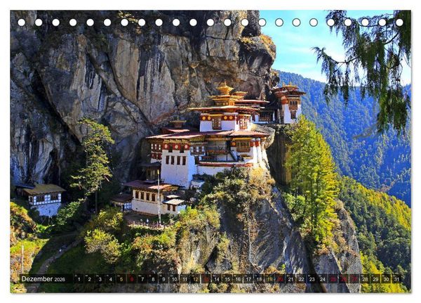 Produktbild: K&ouml;nigreich Bhutan - Juwel am Himalaya (Tischkalender 2026 DIN A5 quer), CALVENDO Monatskalender