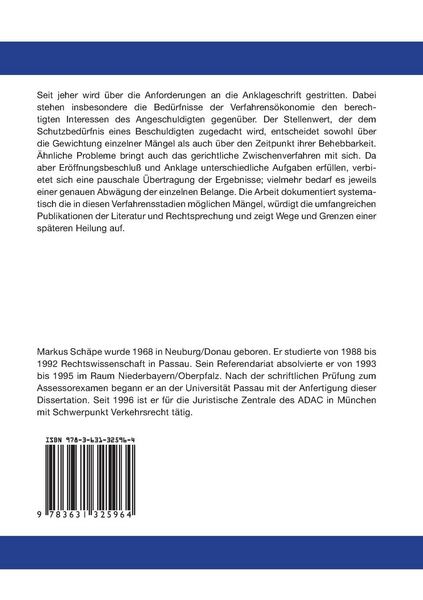 Produktbild: Die Mangelhaftigkeit von Anklage und Er&ouml;ffnungsbeschlu&szlig; und ihre Heilung im sp&auml;teren Verfahren