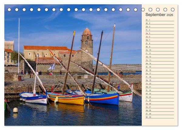 Produktbild: Collioure - Perle der Cote Vermeille (Tischkalender 2026 DIN A5 quer), CALVENDO Monatskalender