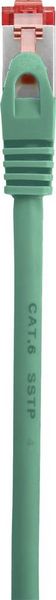 Produktbild: Renkforce RF-5372558 RJ45 Patchkabel CAT 6 S/FTP 3.00 m Gr&uuml;n mit Rastnasenschutz, vergoldete Steckkontakte, Flammwidrig 1 St.