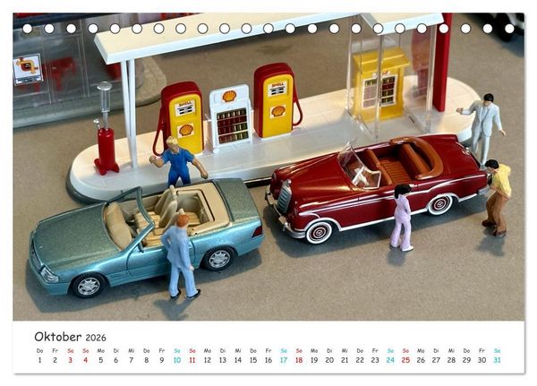 Produktbild: Autos auf der Modellbahn (Tischkalender 2026 DIN A5 quer), CALVENDO Monatskalender