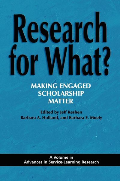 Produktbild: Research for What? Making Engaged Scholarship Matter