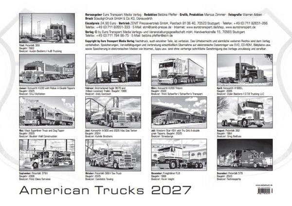 Produktbild: American Trucks Kalender 2027