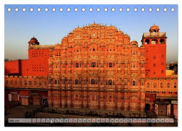 Produktbild: Indien: Tempel, Pal&auml;ste und Grabm&auml;ler (Tischkalender 2026 DIN A5 quer), CALVENDO Monatskalender