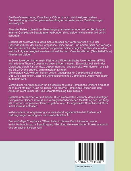 Produktbild: Compliance Officer Vertr&auml;ge