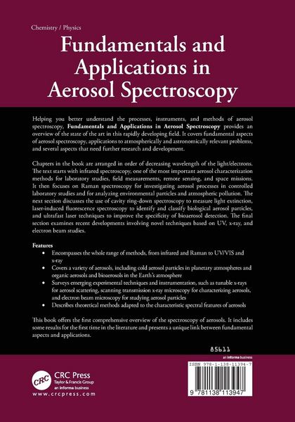 Produktbild: Fundamentals and Applications in Aerosol Spectroscopy