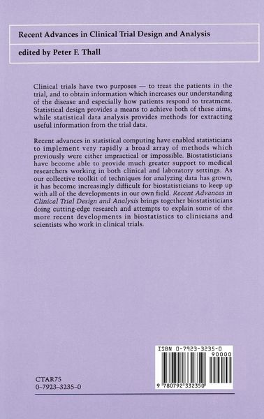 Produktbild: Recent Advances in Clinical Trial Design and Analysis