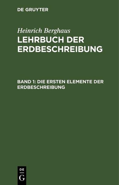 Produktbild: Die ersten Elemente der Erdbeschreibung