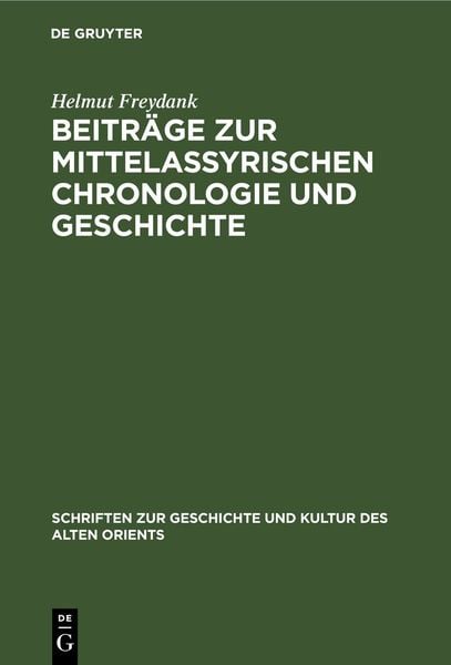 Produktbild: Beitr&auml;ge zur mittelassyrischen Chronologie und Geschichte