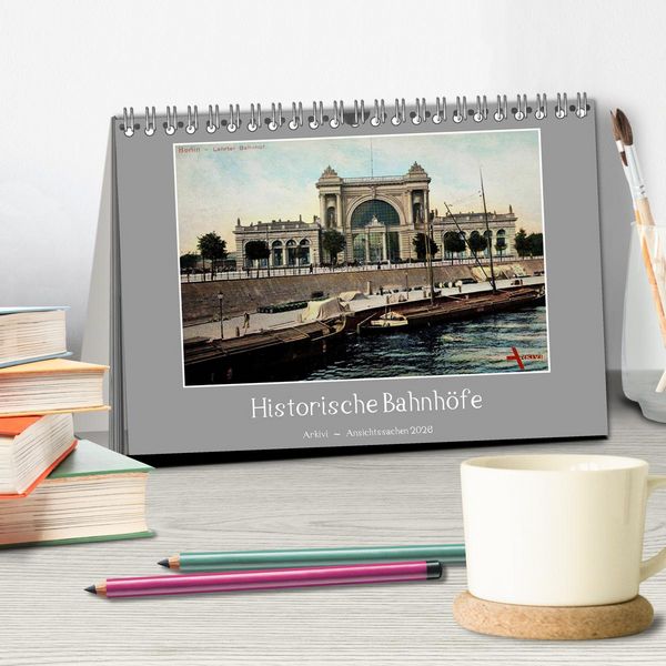 Produktbild: Historische Bahnh&ouml;fe (Tischkalender 2026 DIN A5 quer), CALVENDO Monatskalender