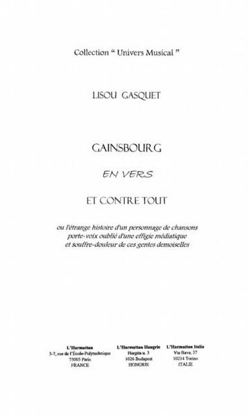 Produktbild: Gainsbourg envers et contre tout