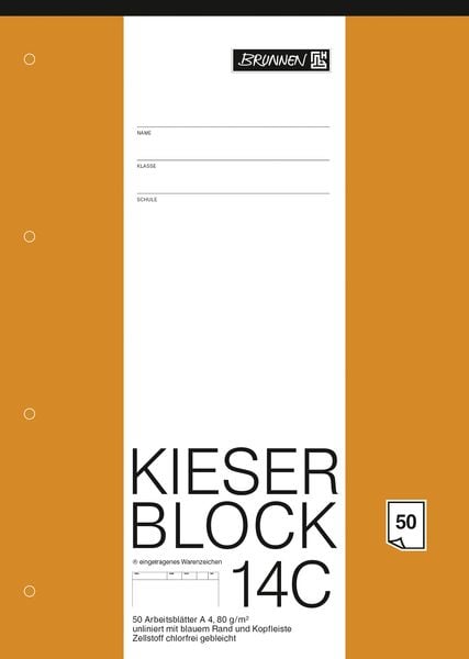 Produktbild: Brunnen Block A4 Kieserblock unliniert 50Bl