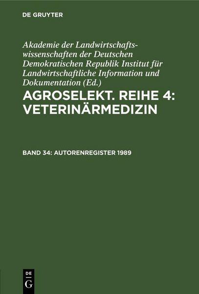 Produktbild: Autorenregister 1989