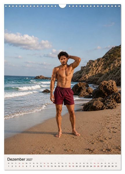 Produktbild: Golden Beach Men - Sinnliche Strandmomente (Wandkalender 2027 DIN A3 hoch), CALVENDO Monatskalender