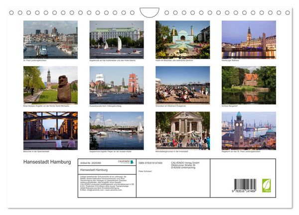 Produktbild: Hansestadt Hamburg (Wandkalender 2026 DIN A4 quer), CALVENDO Monatskalender