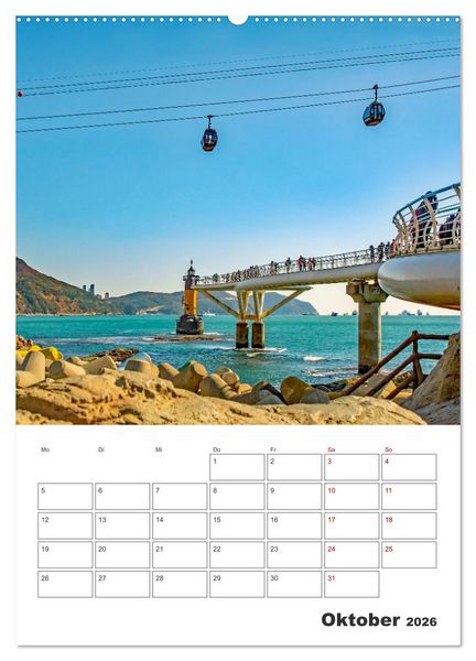 Produktbild: Busan - Reiseplaner (Wandkalender 2026 DIN A2 hoch), CALVENDO Monatskalender