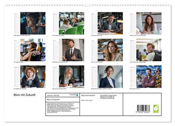 Produktbild: B&uuml;ro mit Zukunft (hochwertiger Premium Wandkalender 2026 DIN A2 quer), Kunstdruck in Hochglanz