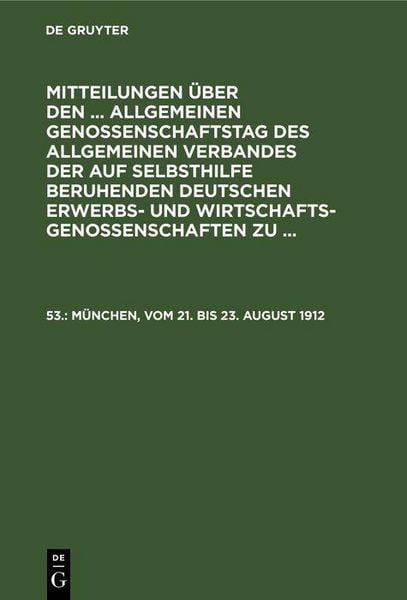 Produktbild: M&uuml;nchen, vom 21. bis 23. August 1912