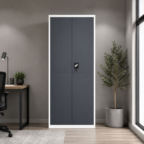 Produktbild: Stahl Schuhschrank Malivo 80 x 180 x 40 cm