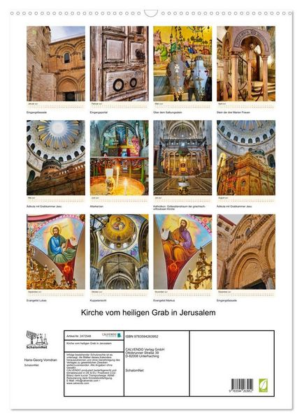 Produktbild: Kirche vom heiligen Grab in Jerusalem (Wandkalender 2027 DIN A2 hoch), CALVENDO Monatskalender