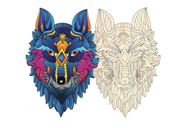 Produktbild: Artefakt Holzpuzzle 2 in 1 Wolf, 180 Teile, in Holzbox