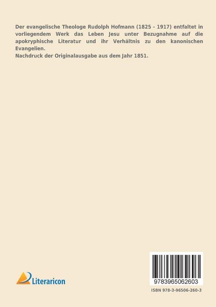 Produktbild: Das Leben Jesu nach den Apokryphen