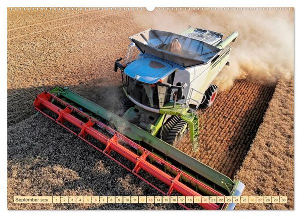 Produktbild: Giganten in der Landwirtschaft - M&auml;hdrescher (Wandkalender 2026 DIN A2 quer), CALVENDO Monatskalender