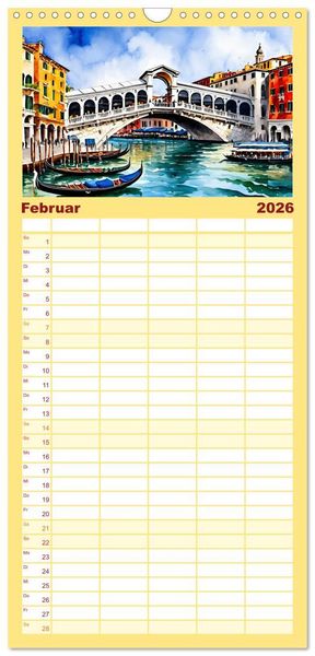 Produktbild: Familienplaner 2026 - Italien - La dolce vita mit 5 Spalten (Wandkalender, 21 x 45 cm) CALVENDO