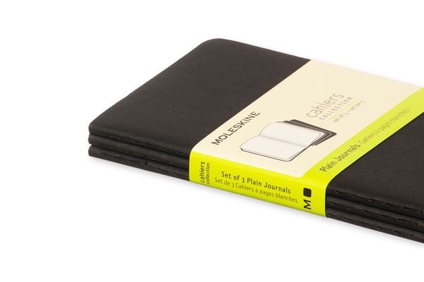 Produktbild: Moleskine Cahier pocket blanko schwarz DIN A6. 3er Pack