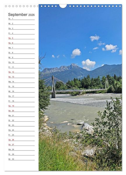 Produktbild: Auf dem Lechradweg - Zwischen Formarinsee und Landsberg am Lech (Wandkalender 2026 DIN A3 hoch), CALVENDO Monatskalender