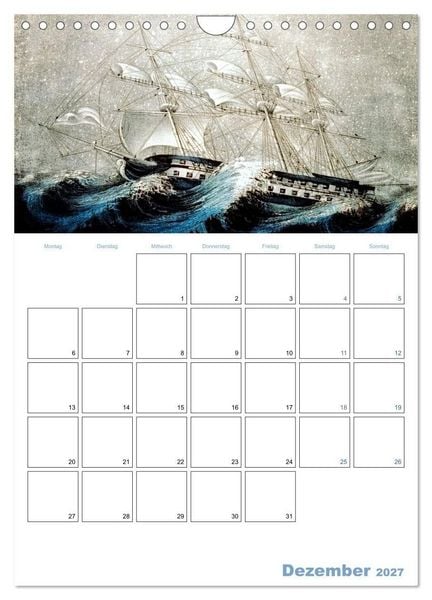 Produktbild: Segelschiffe - mit Planerfunktion (Wandkalender 2027 DIN A4 hoch), CALVENDO Monatskalender