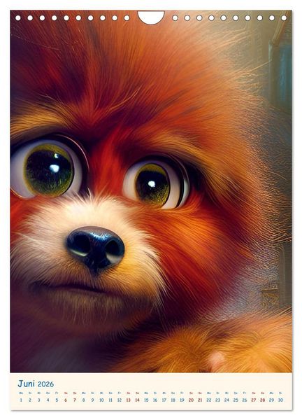 Produktbild: Liebenswerte Kuschelmonster - Digitalart (Wandkalender 2026 DIN A4 hoch), CALVENDO Monatskalender