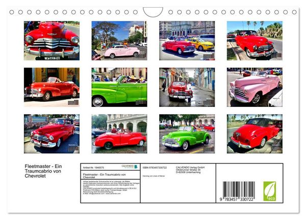 Produktbild: Fleetmaster - Ein Traumcabrio von Chevrolet (Wandkalender 2026 DIN A4 quer), CALVENDO Monatskalender