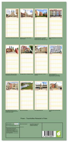 Produktbild: Familienplaner 2026 - Posen - Traumhaftes Reiseziel in Polen mit 5 Spalten (Wandkalender, 21 x 45 cm) CALVENDO