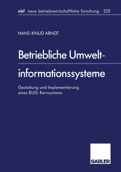 Produktbild: Betriebliche Umweltinformationssysteme