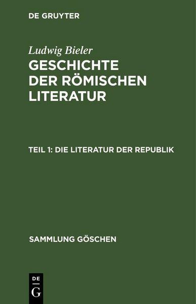 Produktbild: Die Literatur der Republik
