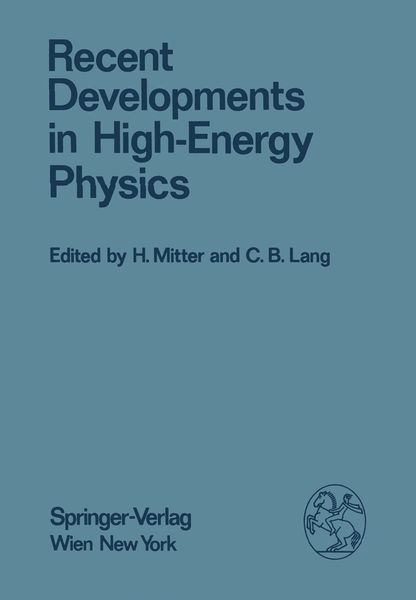 Produktbild: Recent Developments in High-Energy Physics