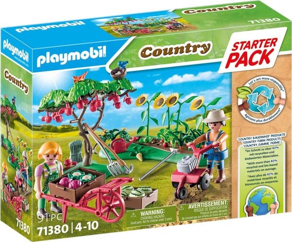 PLAYMOBIL 71380 Starter Pack Bauernhof Gemüsegarten