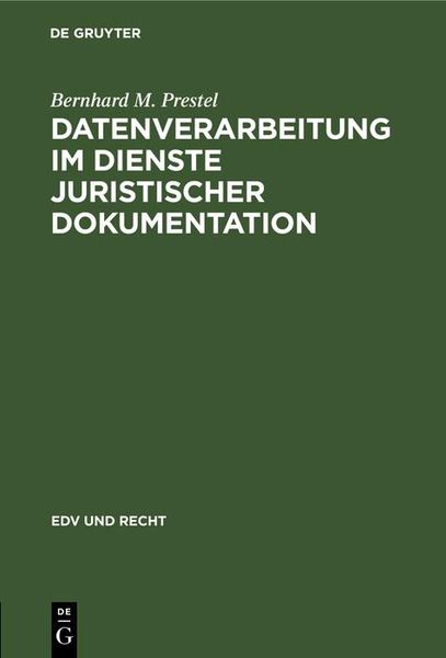 Produktbild: Datenverarbeitung im Dienste juristischer Dokumentation