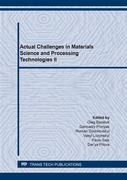 Produktbild: Actual Challenges in Materials Science and Processing Technologies II