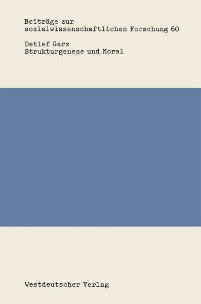 Produktbild: Strukturgenese und Moral