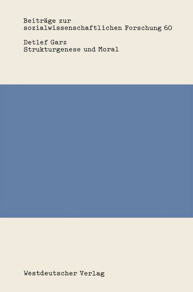 Produktbild: Strukturgenese und Moral