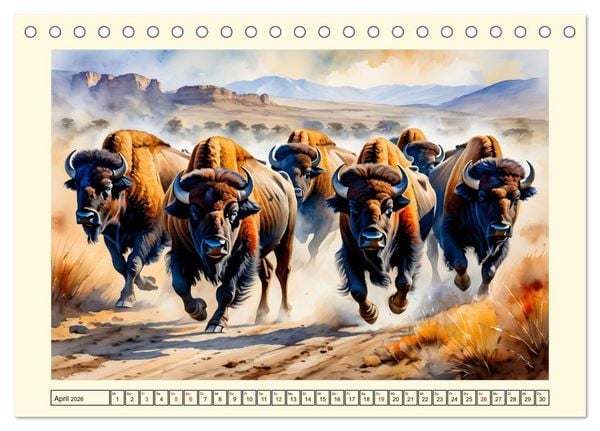 Produktbild: Nostalgie - der Wilde Westen (Tischkalender 2026 DIN A5 quer), CALVENDO Monatskalender