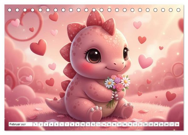 Produktbild: Dino-Babys Jahresreise (Tischkalender 2027 DIN A5 quer), CALVENDO Monatskalender