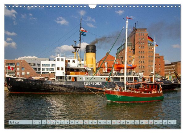 Produktbild: Dampfeisbrecher Stettin - Auf Besuch in der Hansestadt Wismar (Wandkalender 2026 DIN A3 quer), CALVENDO Monatskalender